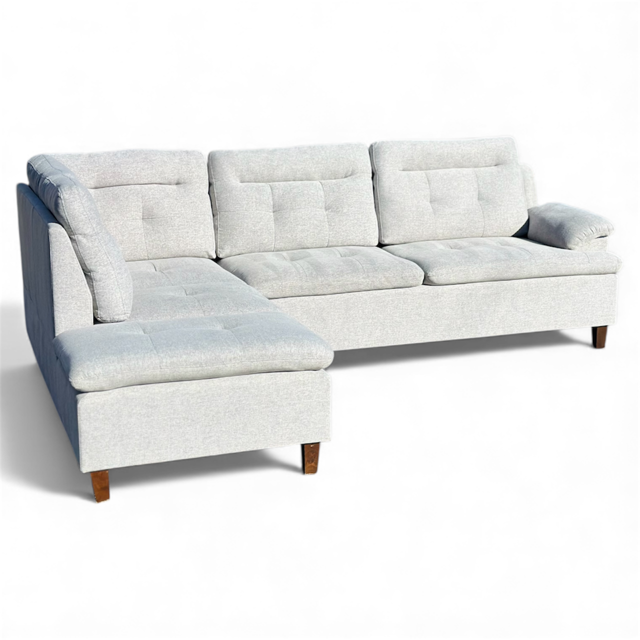 Beautiful Heather Gray Sectional Couch