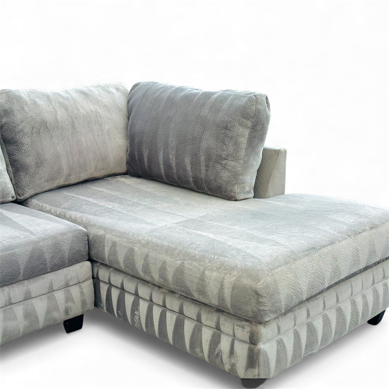 Beautiful Velvet Sectional with Chaise
