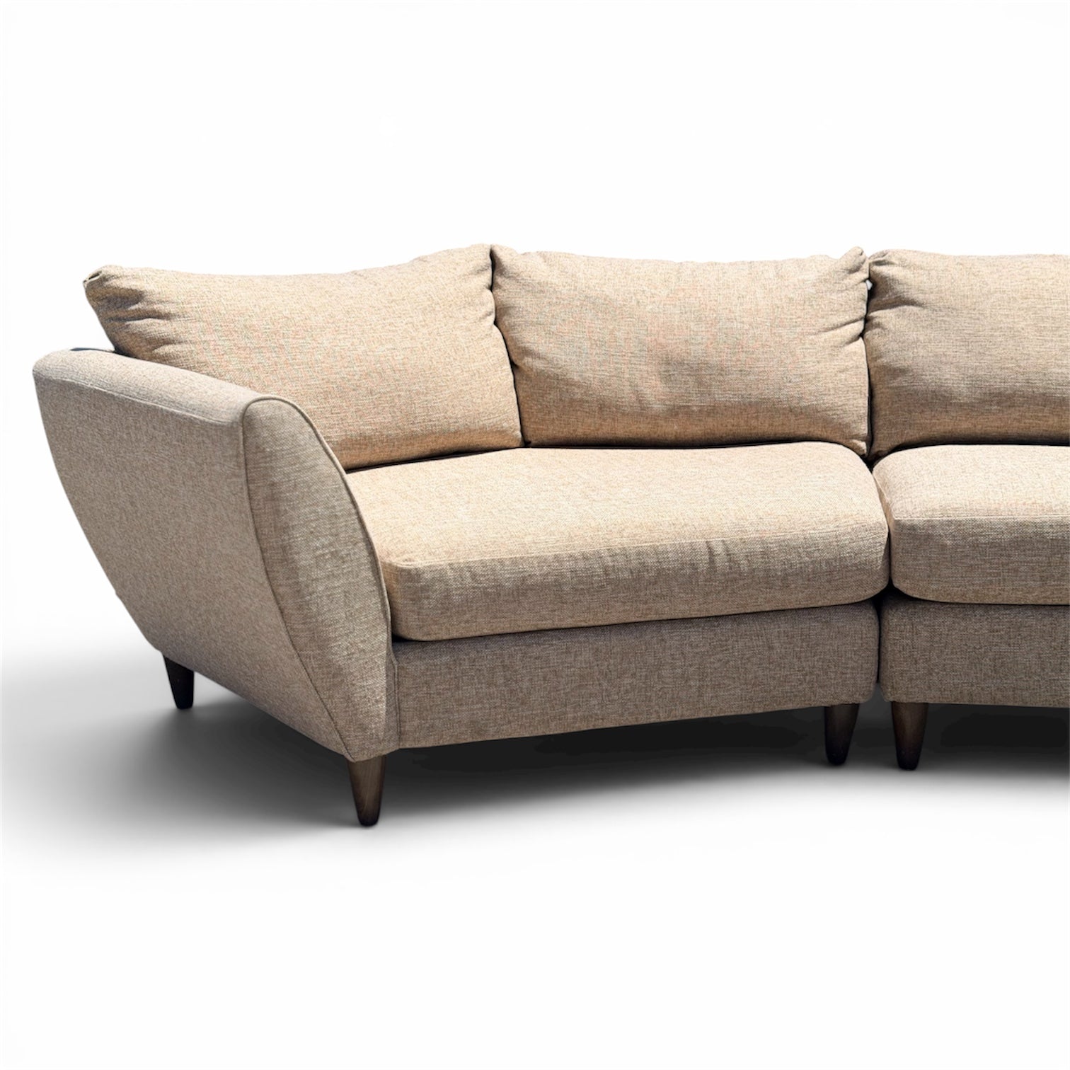 Beautiful Cuddler Sectional La-Z-Boy Couch Nude Sandy Color