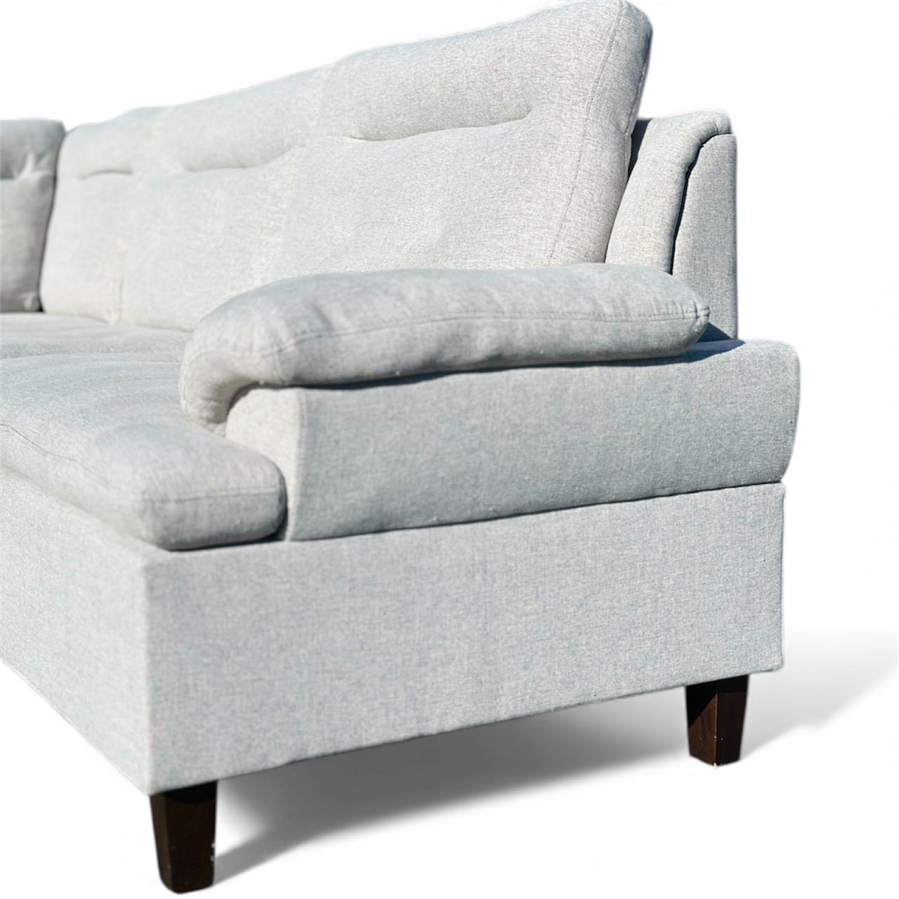 Beautiful Heather Gray Sectional Couch