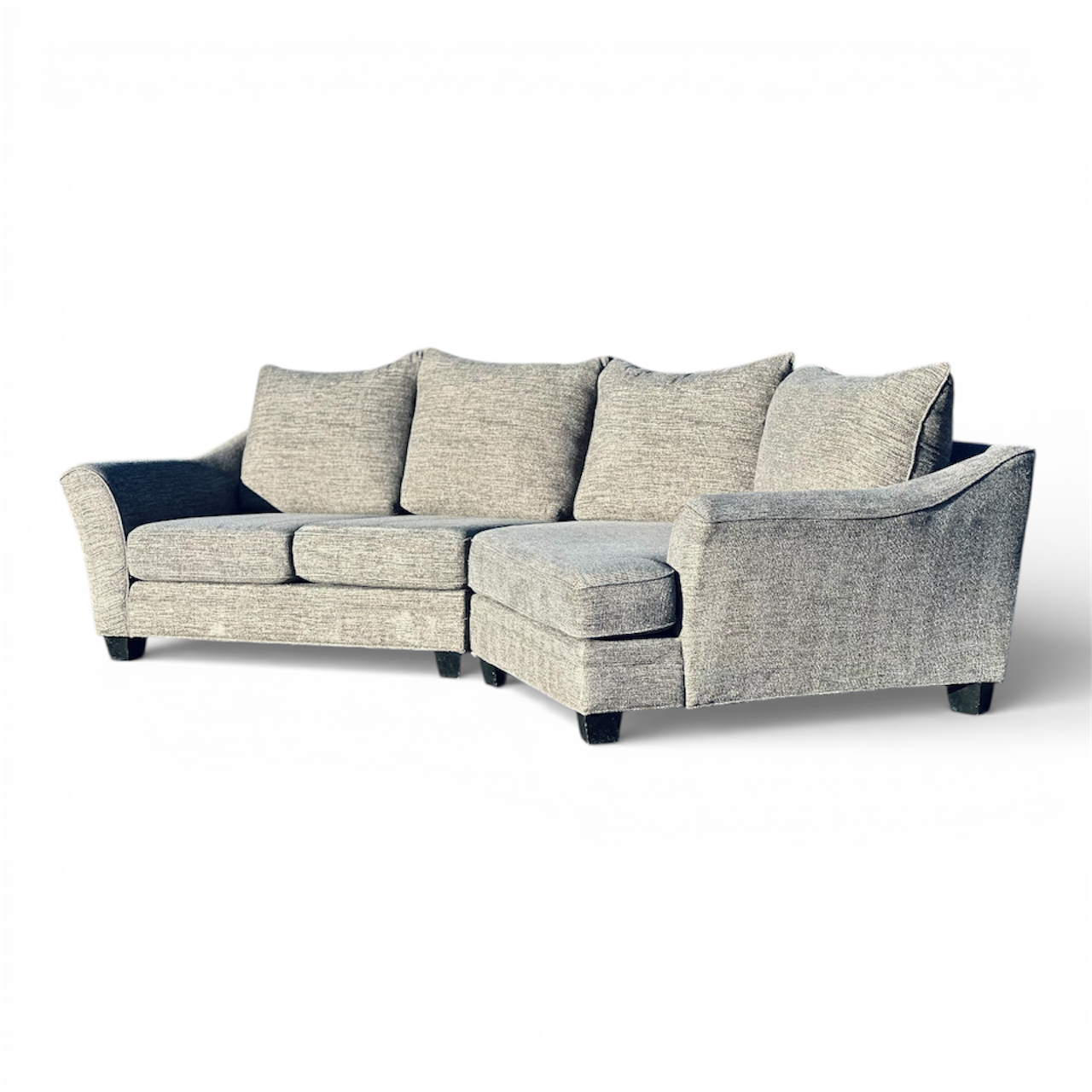 Beautiful Cuddler Sectional Heather Gray