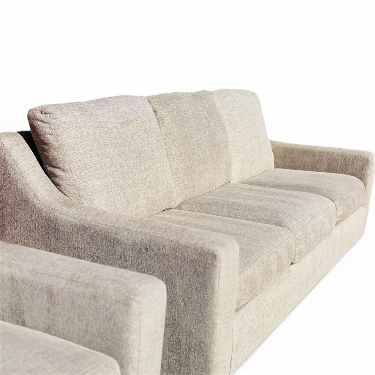 Beautiful 2 Piece Large Couch Set Tan/Neutral Color