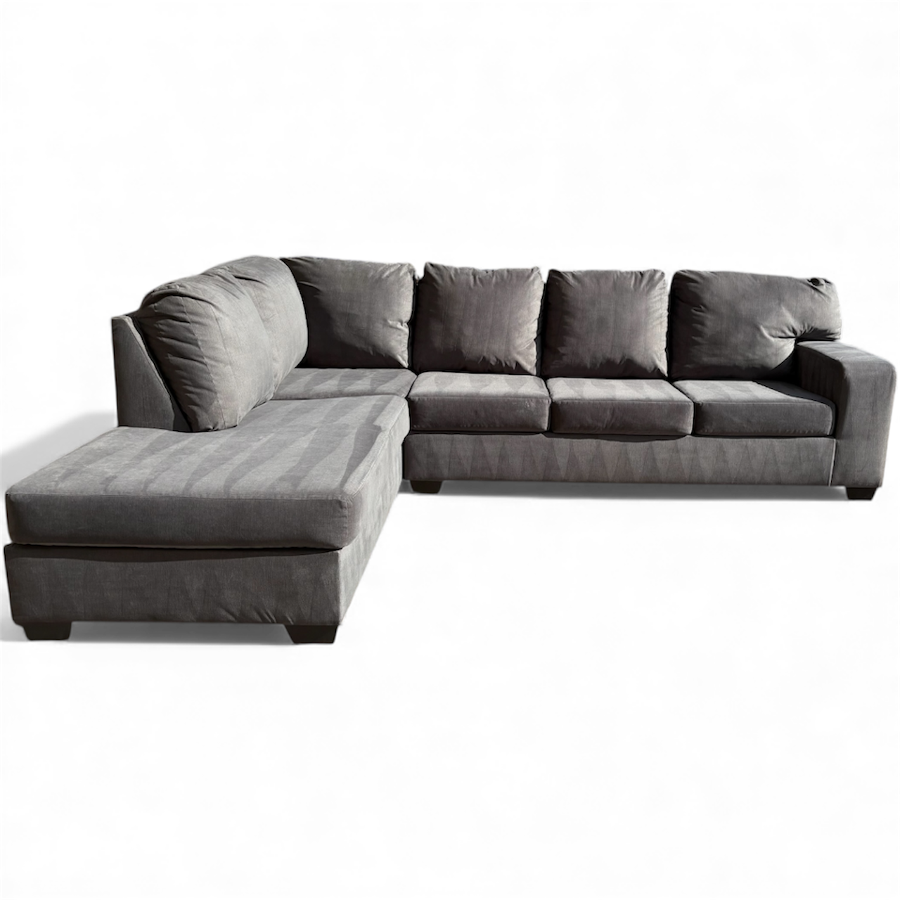 Beautiful Ashley’s Furniture Sectional (Dark Gray)