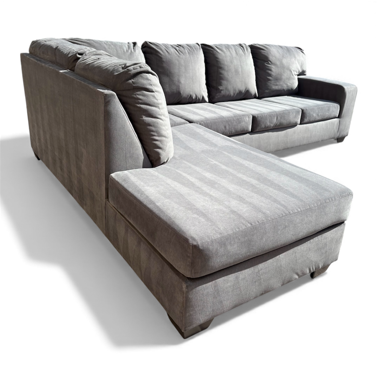 Beautiful Ashley’s Furniture Sectional (Dark Gray)