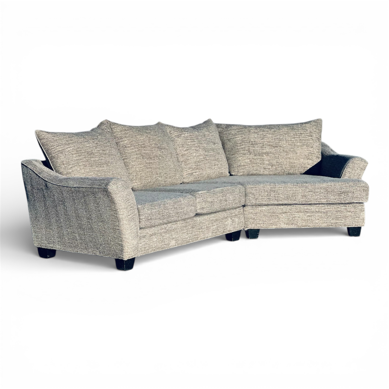 Beautiful Cuddler Sectional Heather Gray