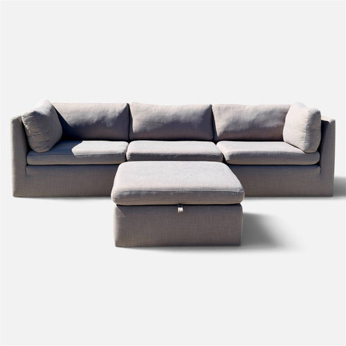 Beautiful 4 Piece Gray Modular Sofa