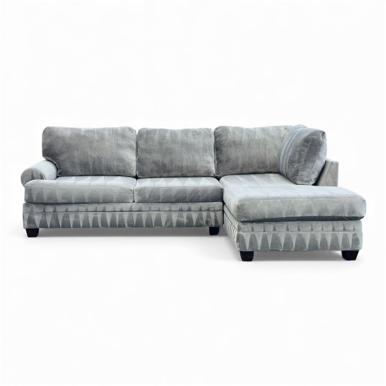 Beautiful Velvet Sectional with Chaise