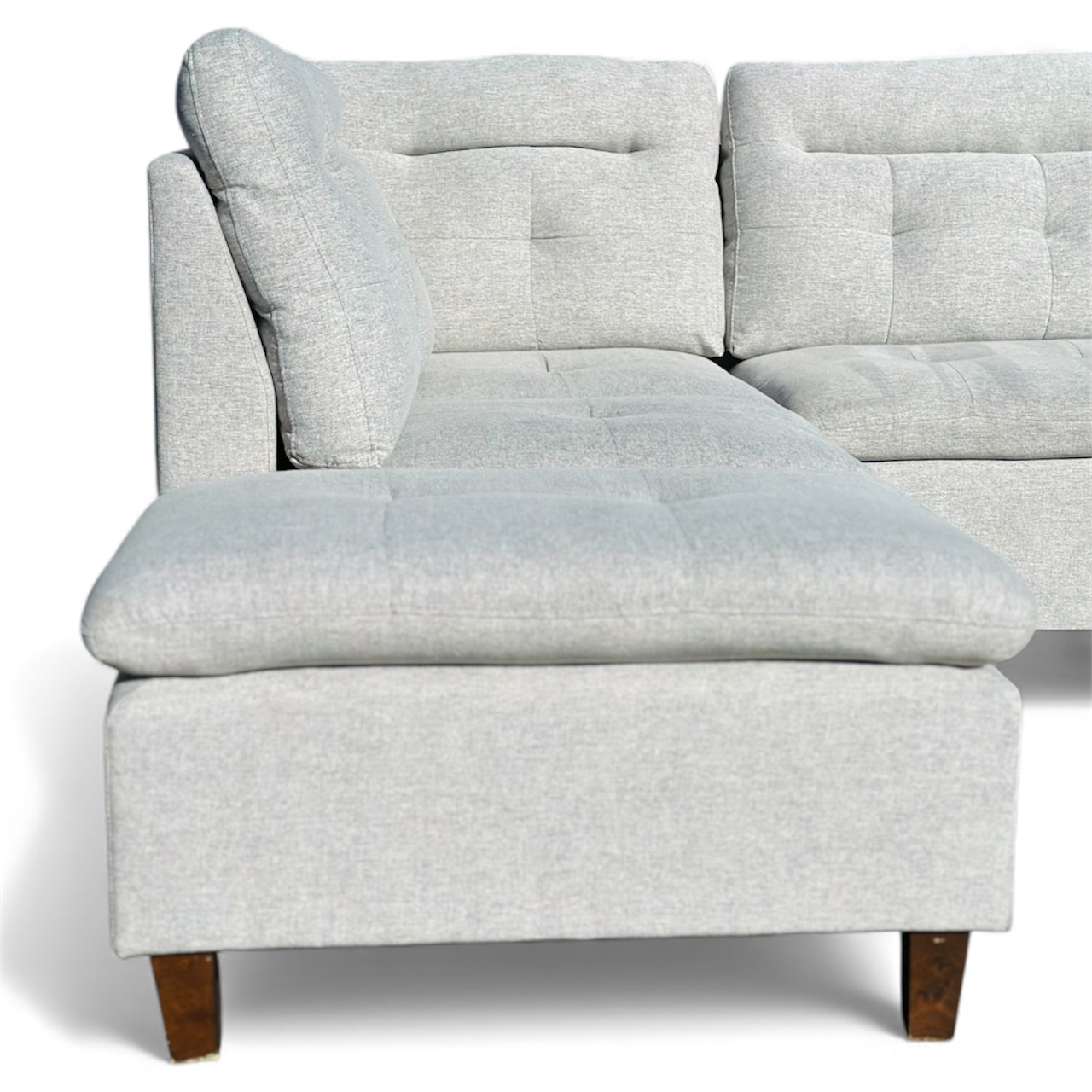 Beautiful Heather Gray Sectional Couch