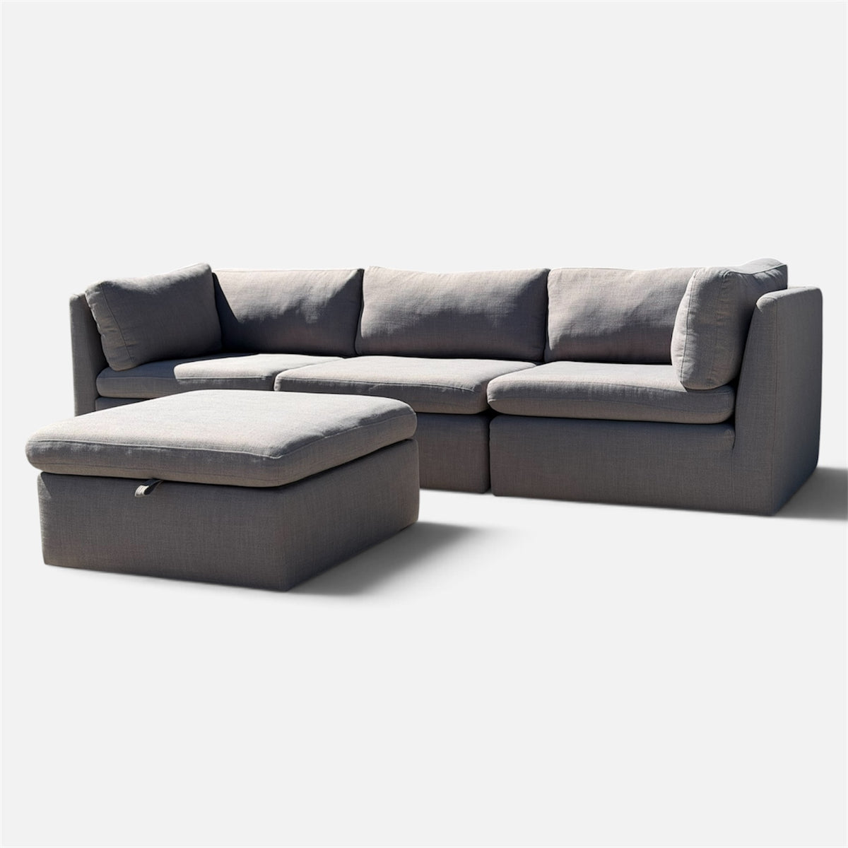 Beautiful 4 Piece Gray Modular Sofa