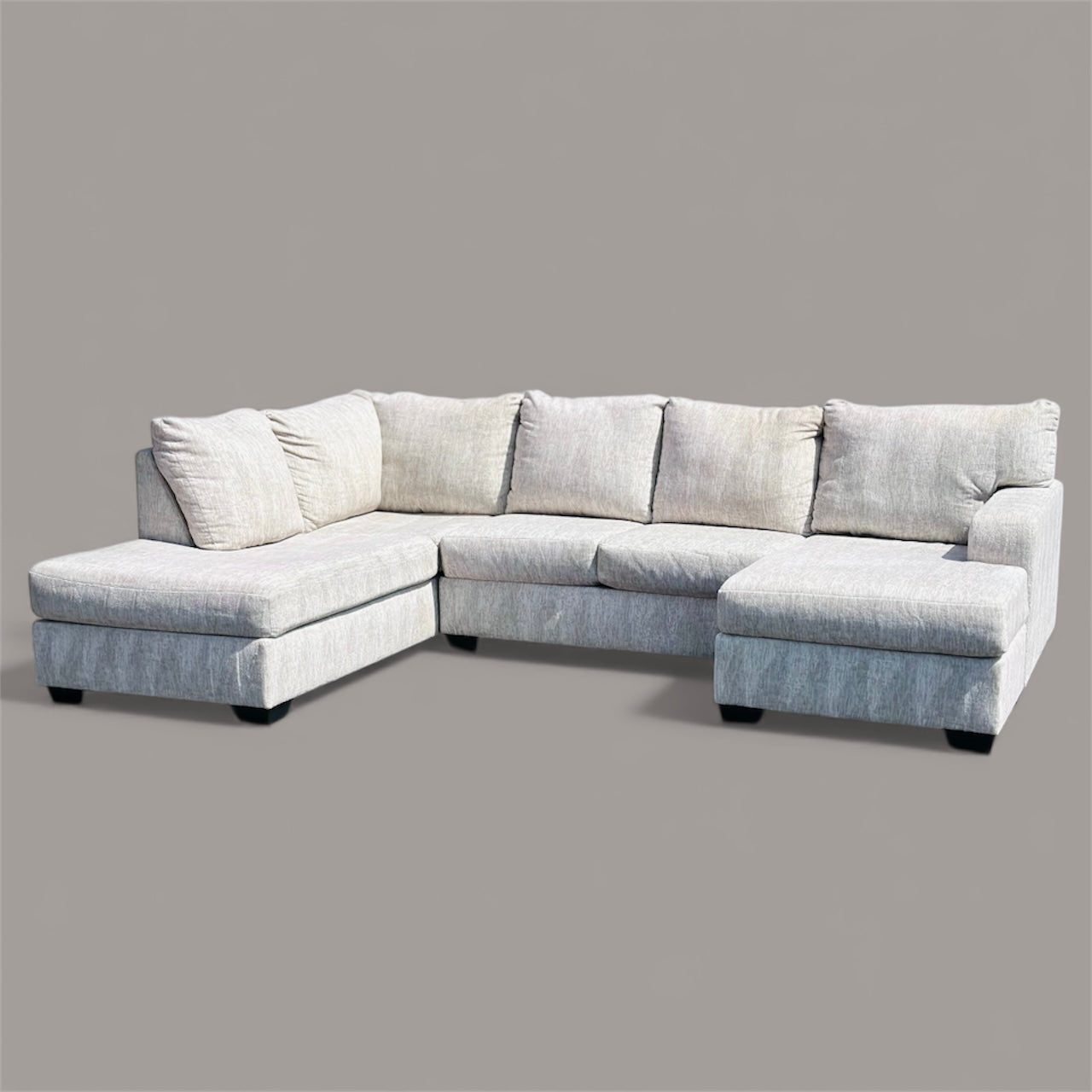 Beautiful Soft Plush Ashley’s Furniture Double Chaise Sectional
