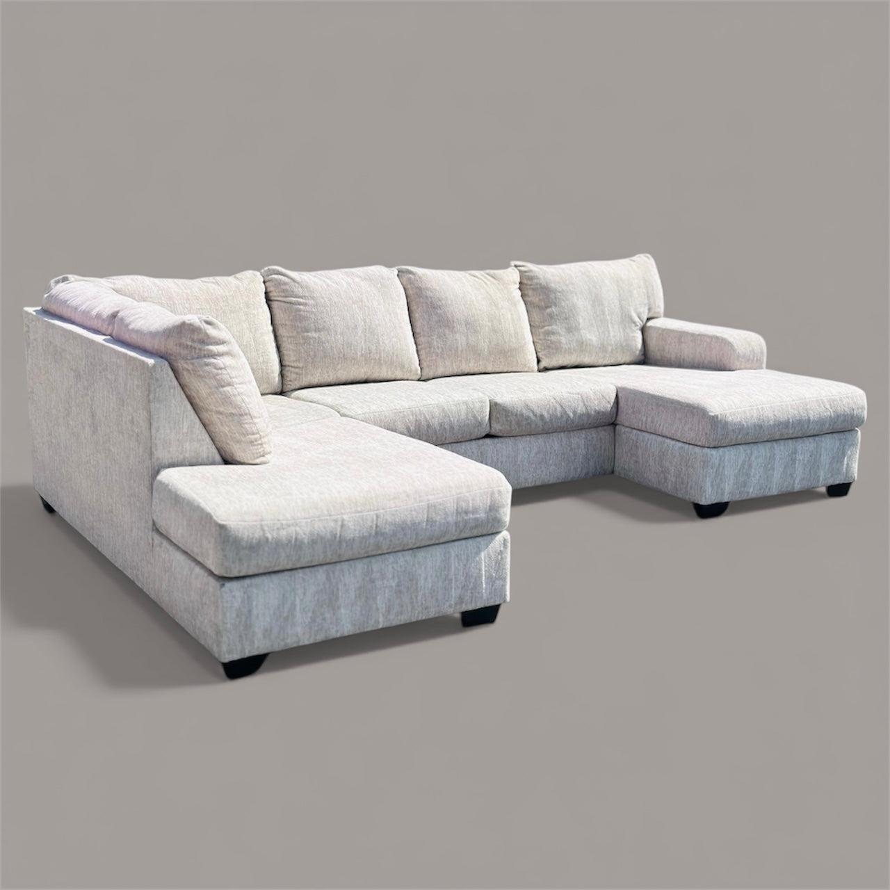 Beautiful Soft Plush Ashley’s Furniture Double Chaise Sectional