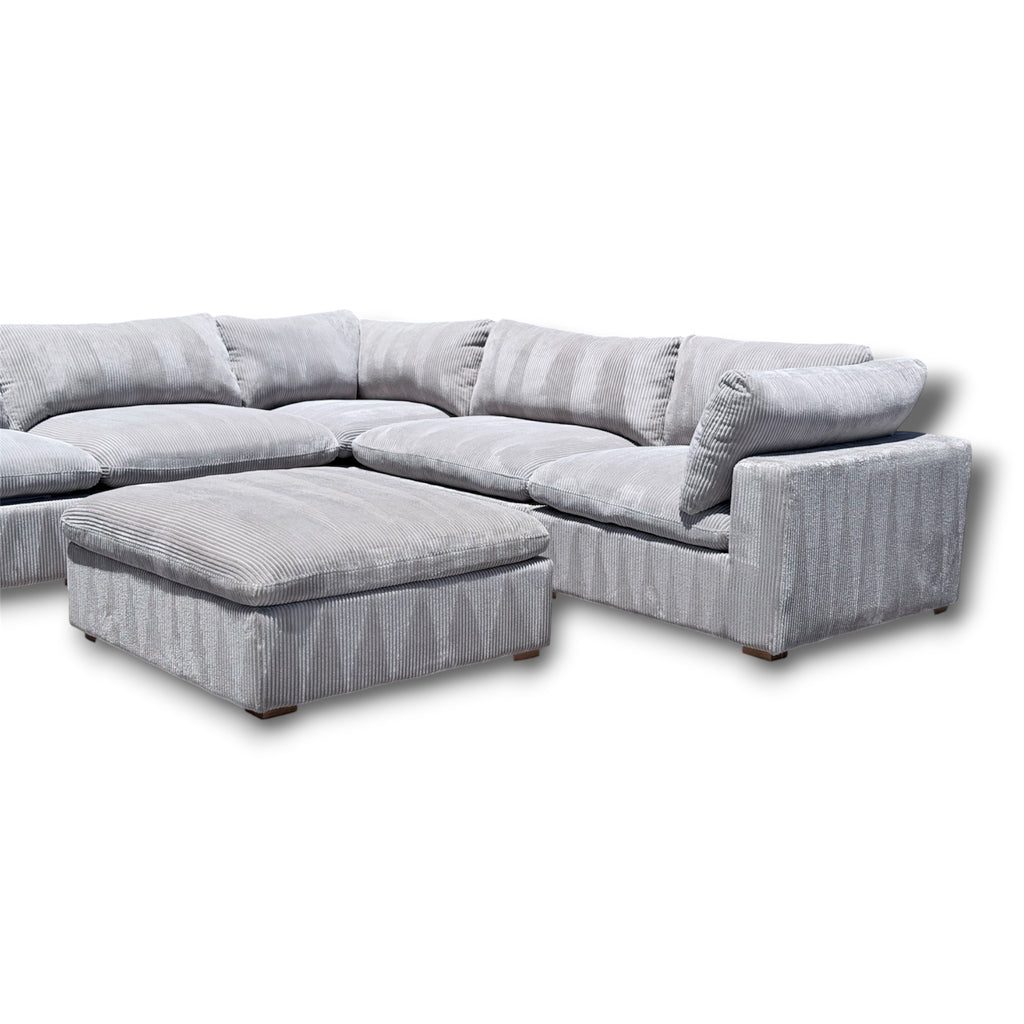 Beautiful Corduroy XL Modular Sectional 8 Pieces With 2 Ottomans