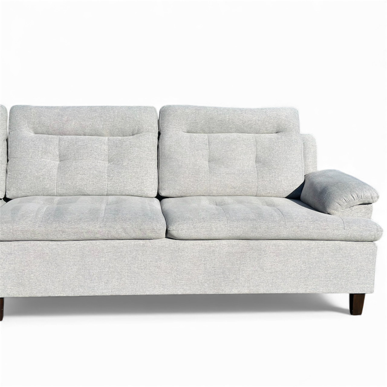 Beautiful Heather Gray Sectional Couch