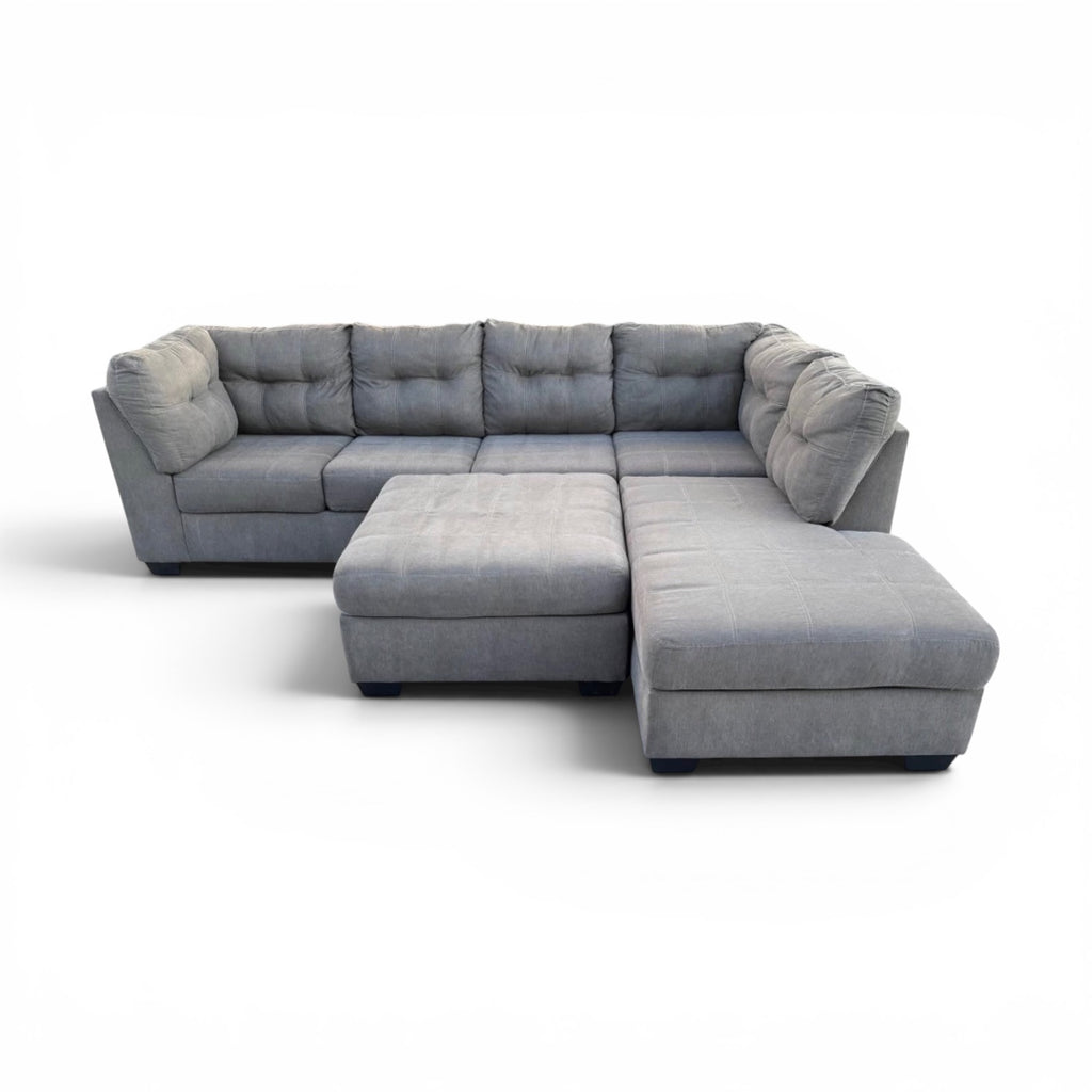 Beautiful Gray 3 Piece Sectional with Chaise