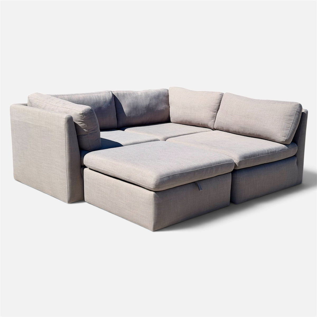 Beautiful 4 Piece Gray Modular Sofa