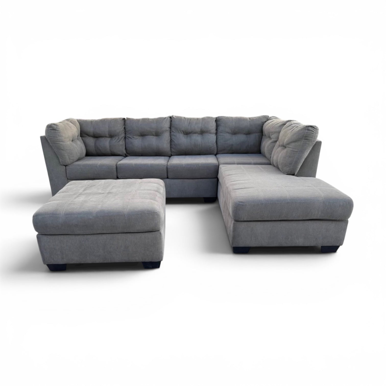 Beautiful Gray 3 Piece Sectional with Chaise