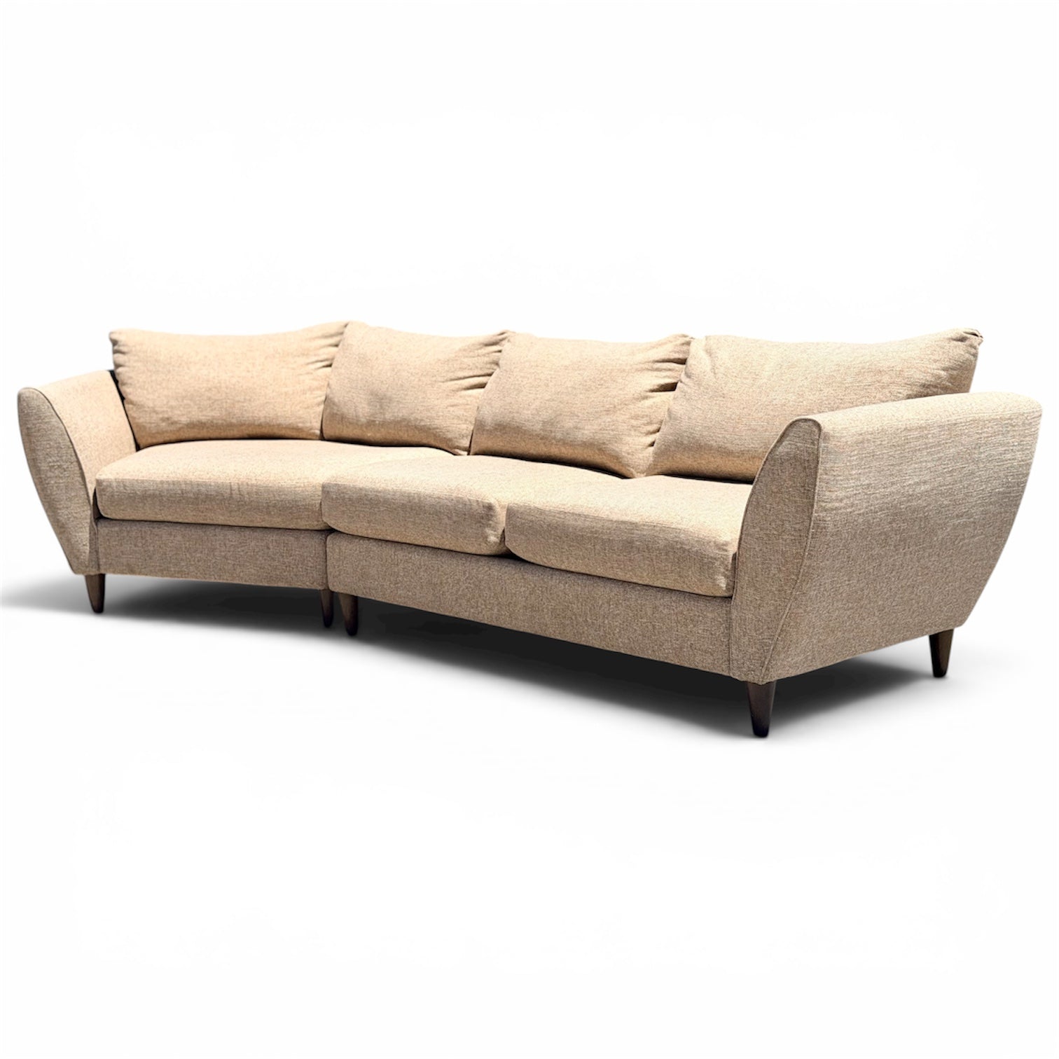 Beautiful Cuddler Sectional La-Z-Boy Couch Nude Sandy Color