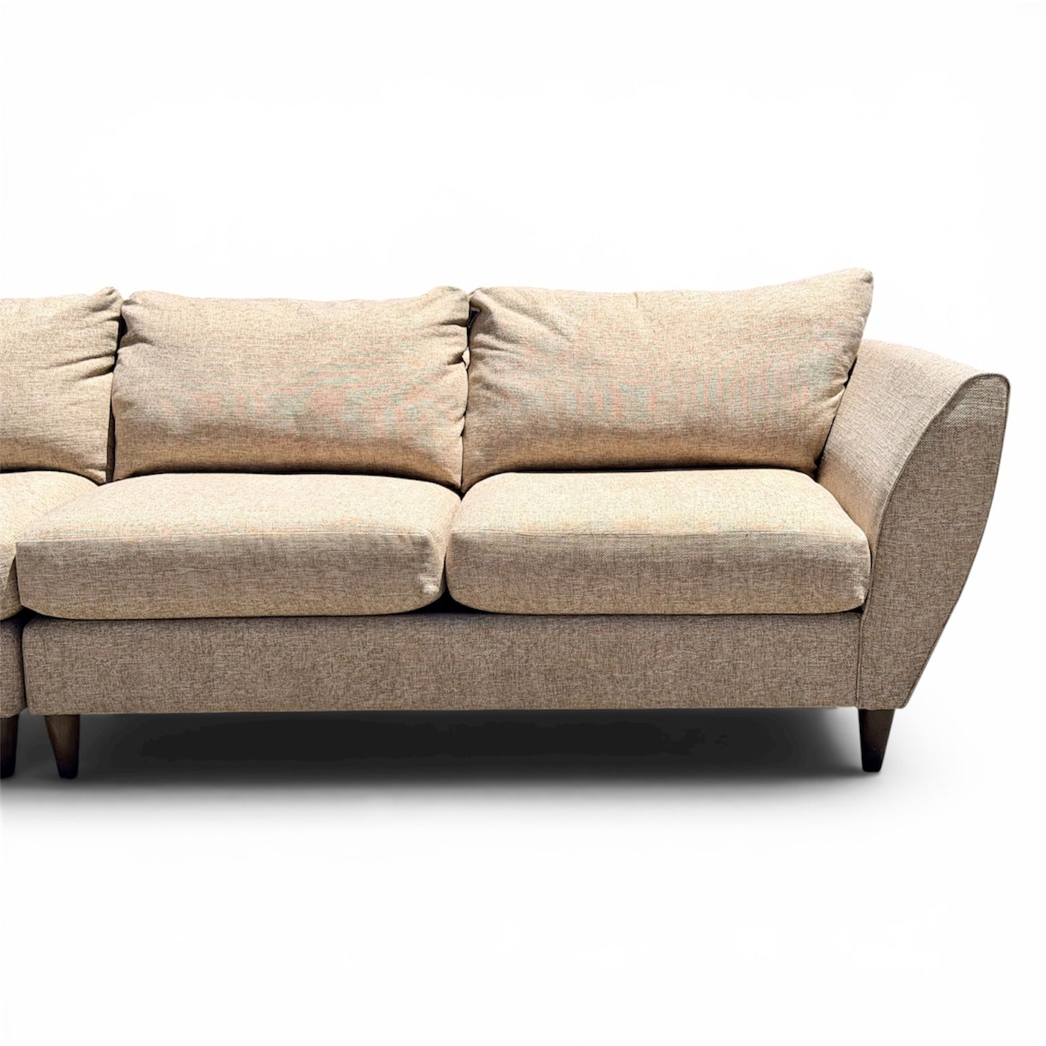 Beautiful Cuddler Sectional La-Z-Boy Couch Nude Sandy Color