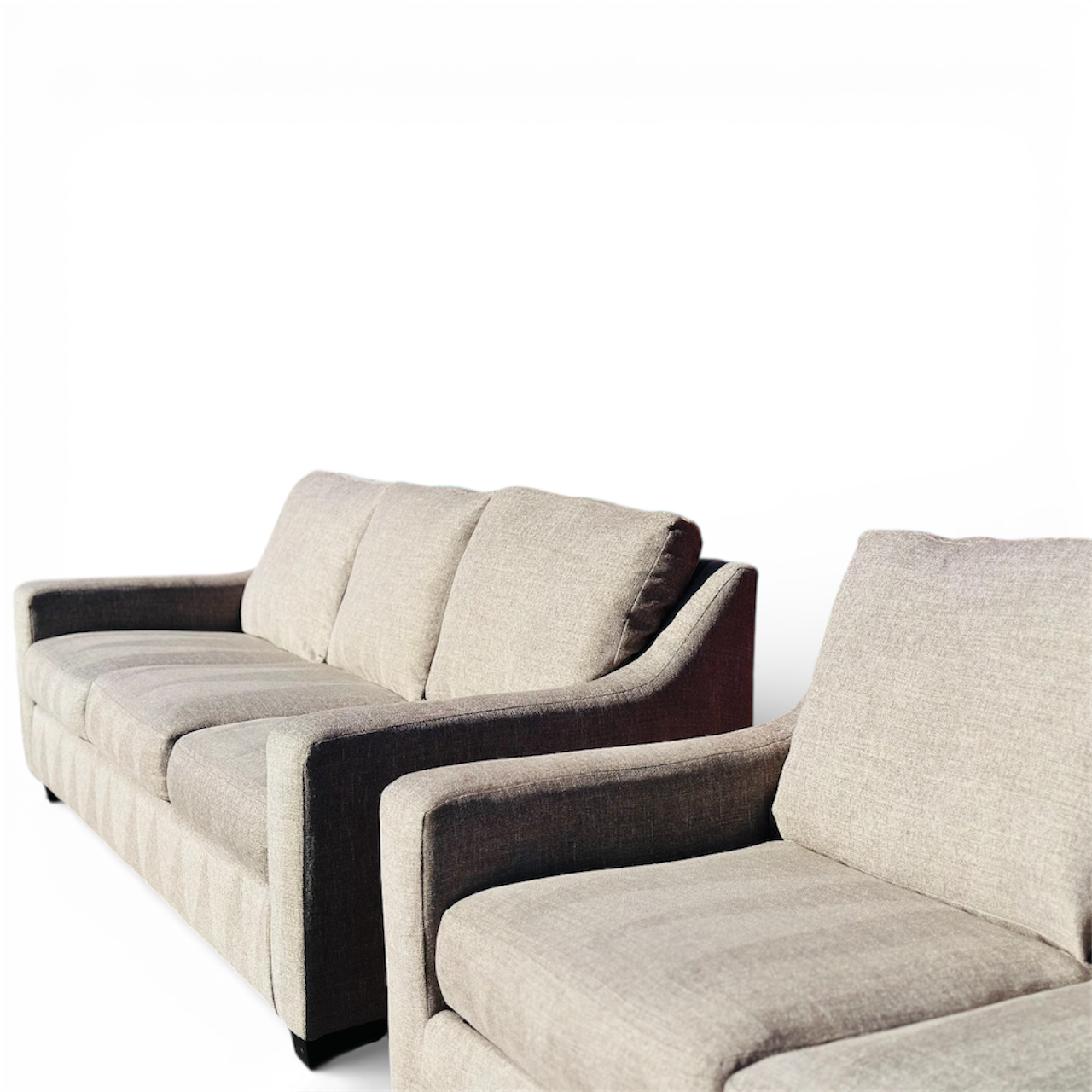 Beautiful 2 Piece Large Couch Set Tan/Neutral Color