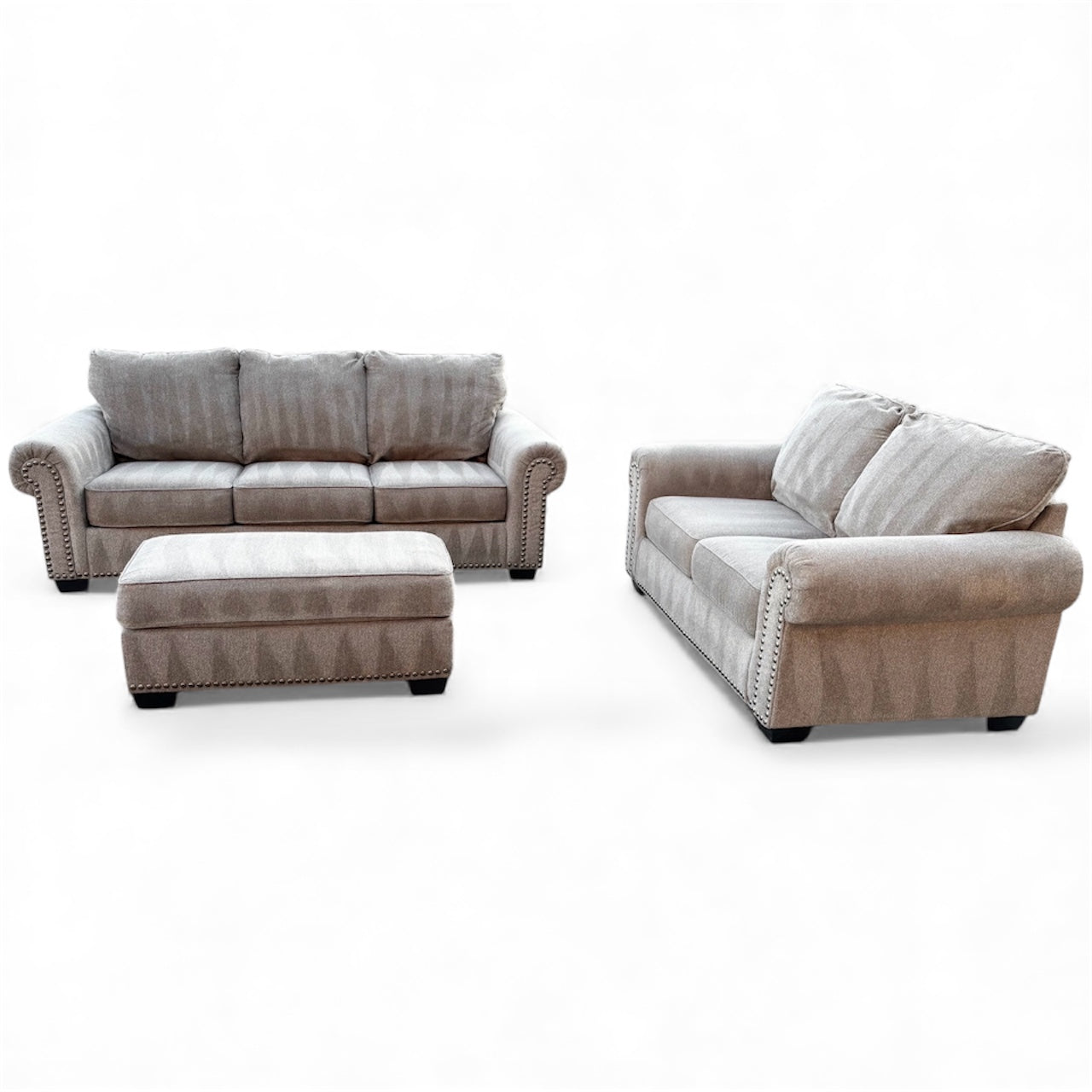 Beautiful Sofa and Love Seat Set with Ottoman