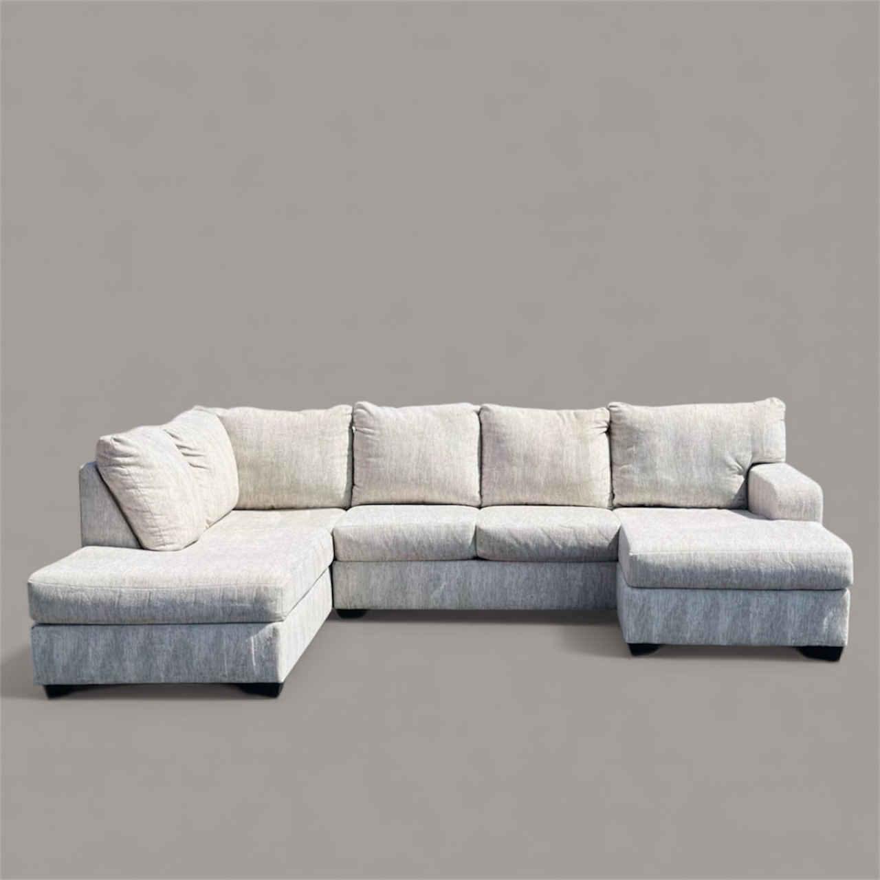 Beautiful Soft Plush Ashley’s Furniture Double Chaise Sectional
