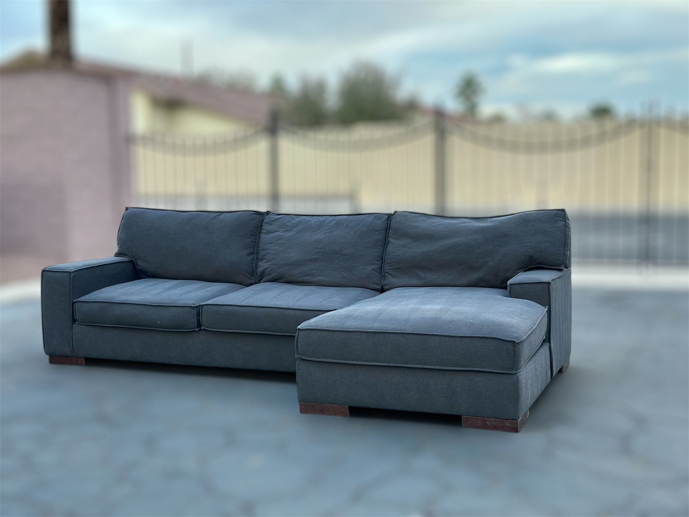 Beautiful Ashley’s Signature Sectional with Chaise Space Gray (Dark Gray)