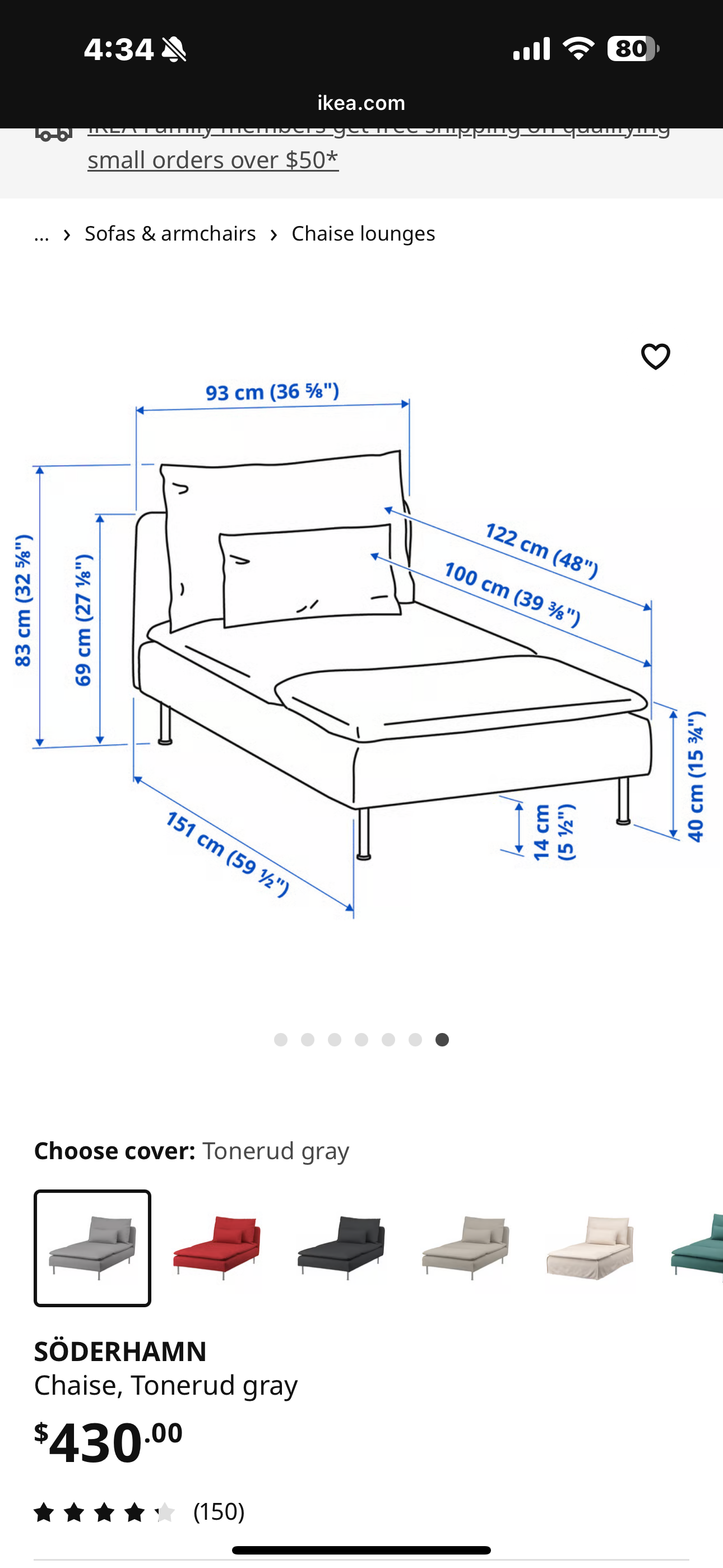 IKEA 4 Piece Soderhamn Modular Secrional