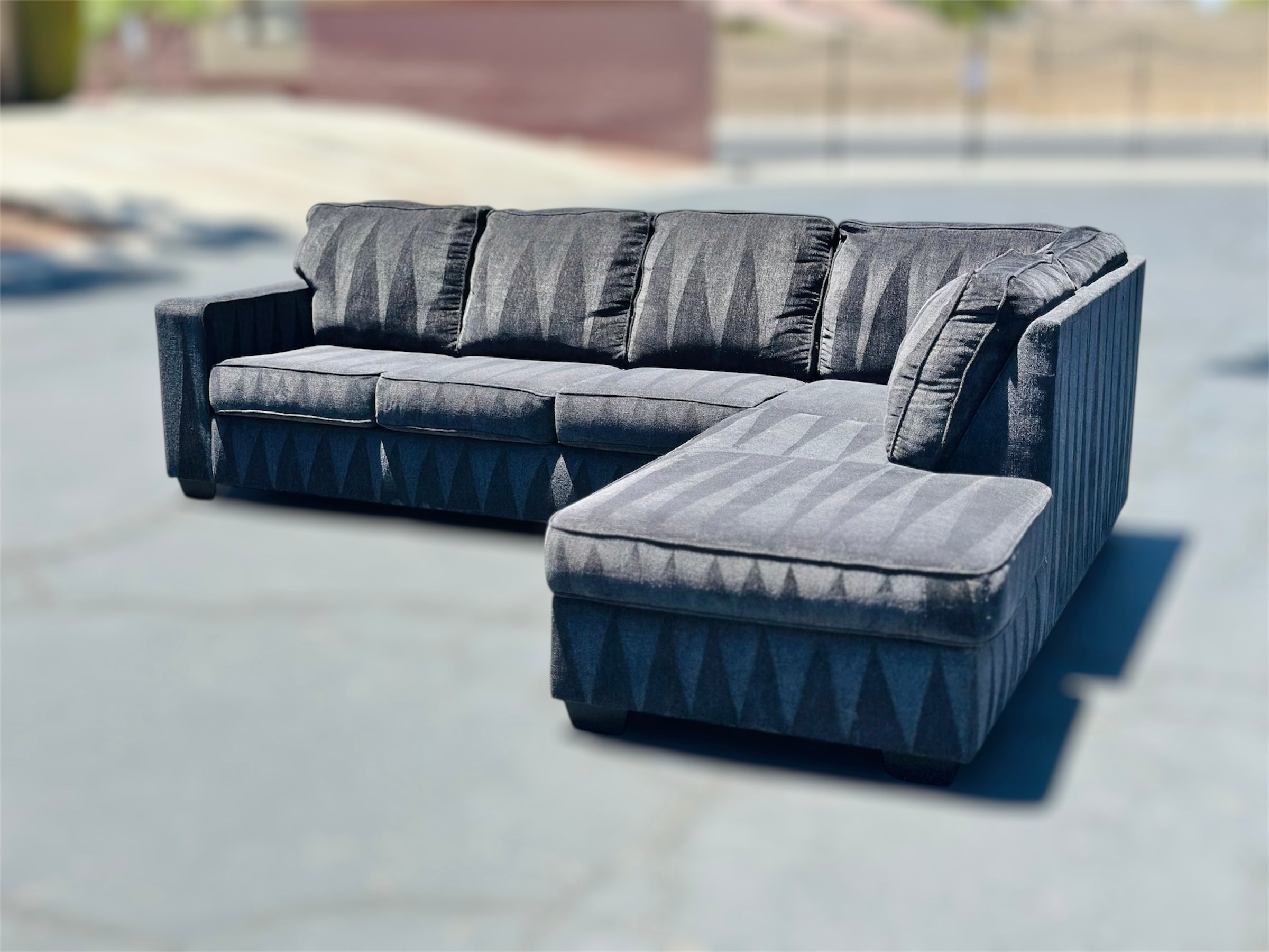 Beautiful Charcoal Gray Sectional From Ashley’s Furniture