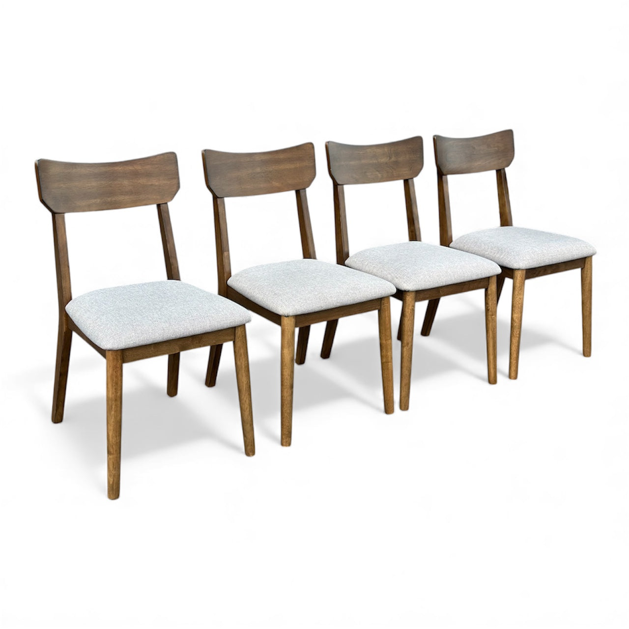 Beautiful Walnut MCM 5 Piece Dining Table & Chairs