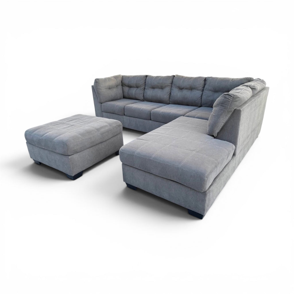 Beautiful Gray 3 Piece Sectional with Chaise