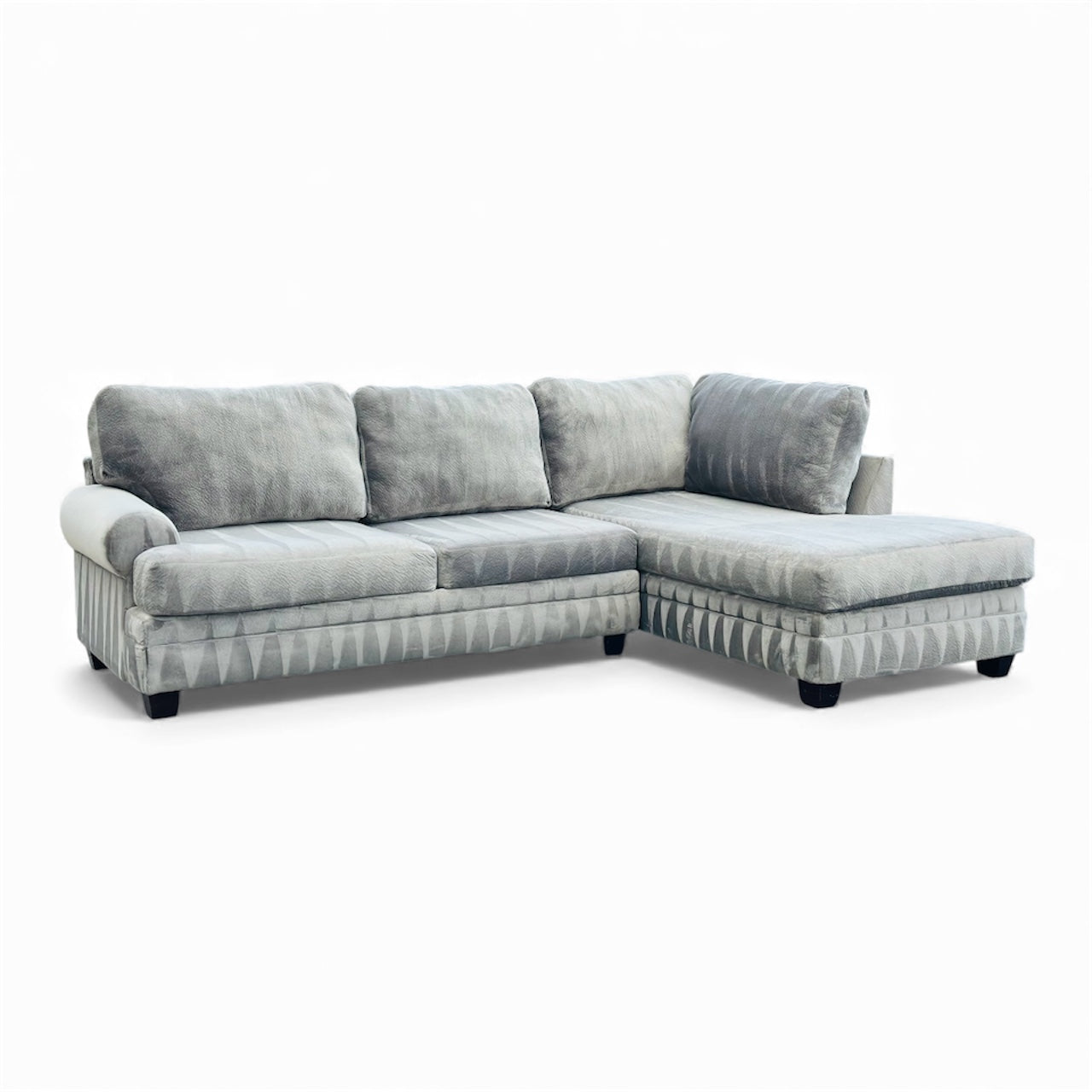 Beautiful Velvet Sectional with Chaise
