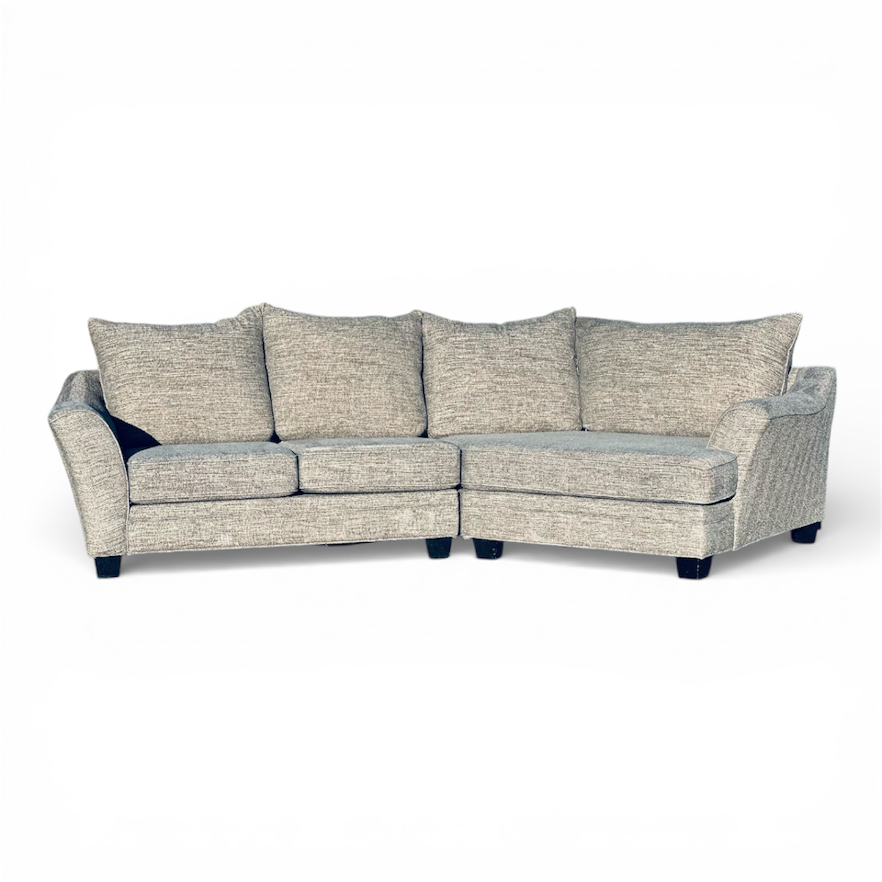 Beautiful Cuddler Sectional Heather Gray