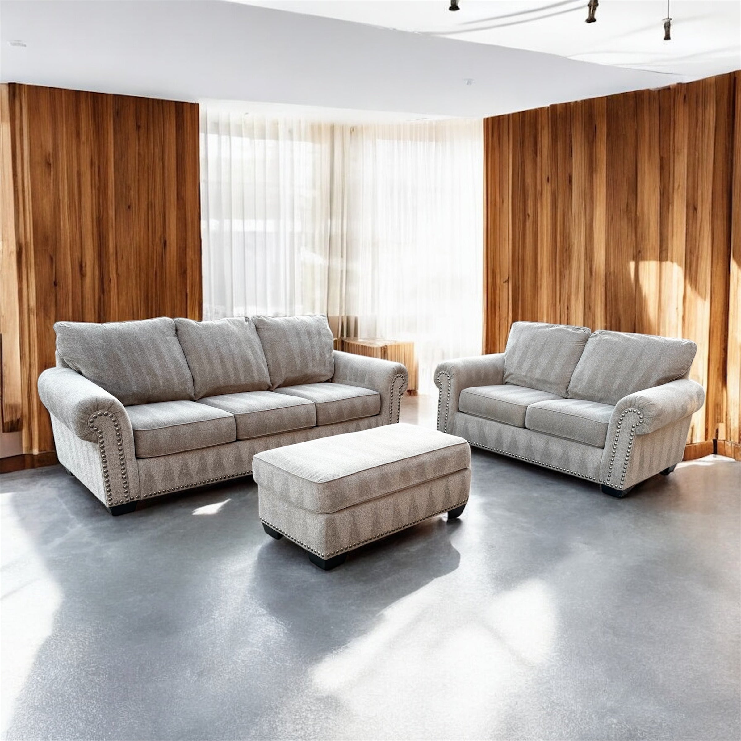 Beautiful Sofa and Love Seat Set with Ottoman