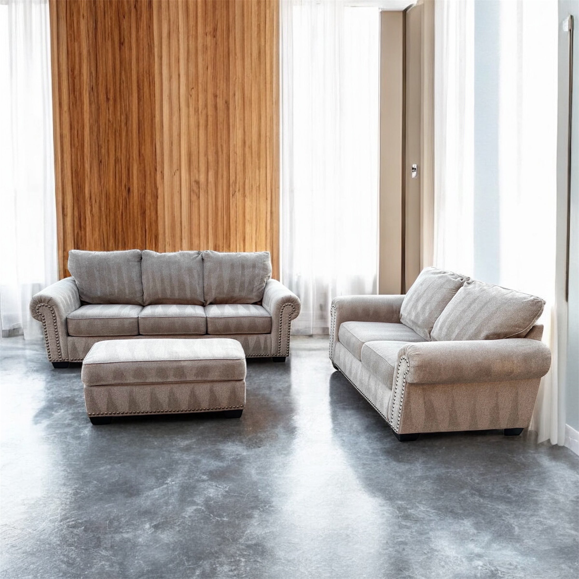 Beautiful Sofa and Love Seat Set with Ottoman